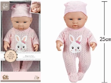 Baby-Puppe mit Häschenmotiv