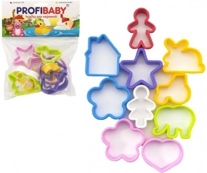 Profibaby bunte Kunststoff-Ausstechformen für Kinder, Set 12 Stk.