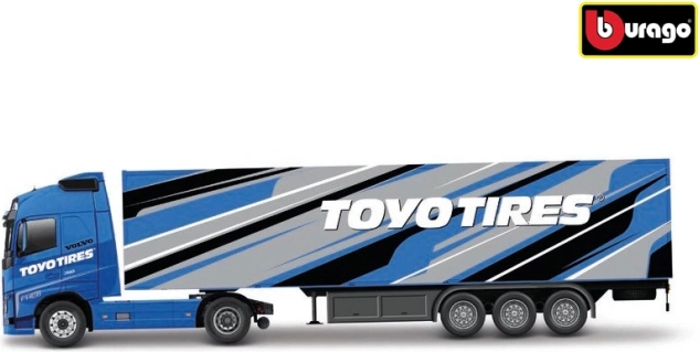 Bburago Volvo FH16 Globetrotter 750 XXL mit Anhänger Toyo Tires 1:43