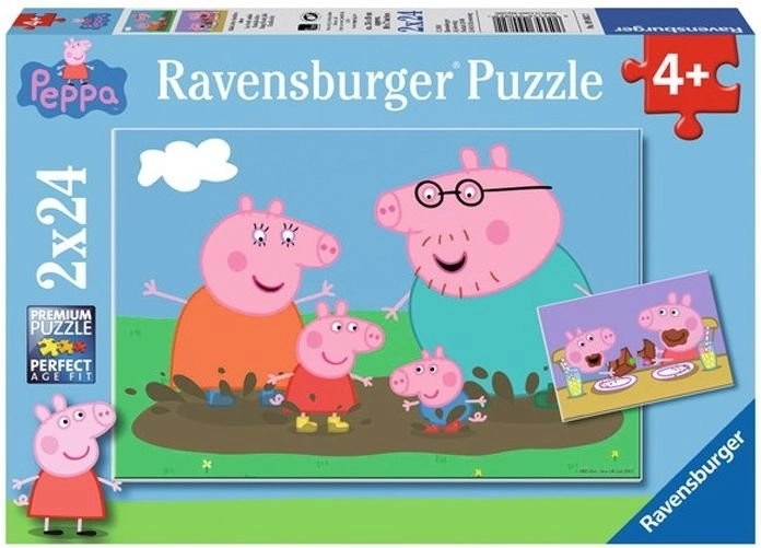 Ravensburger Puzzle Peppa Wutz: Glückliches Familienleben 2x24 Teile