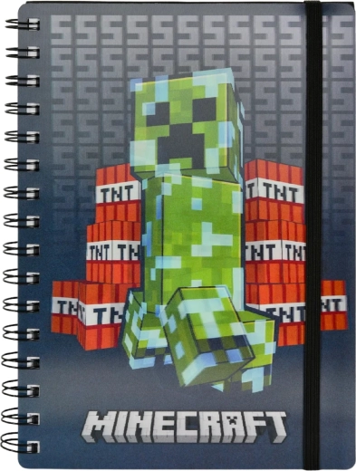 Spiral-Notizbuch Minecraft Creeper 3D A5 (80 Blätter)