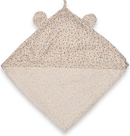 Nuuuroo Danila Musselin-Kinderhandtuch mit Kapuze Mix Leaf