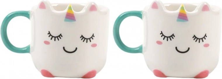 Mini-Espressotassen mit Einhorn 90 ml (2 Stk.)