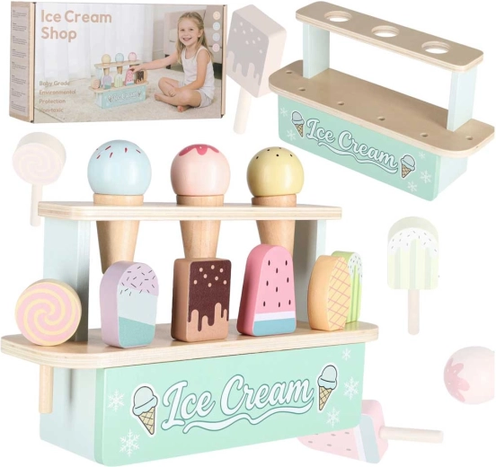 Hölzerne Kinder-Eisdiele – Eisstand (10 Teile)