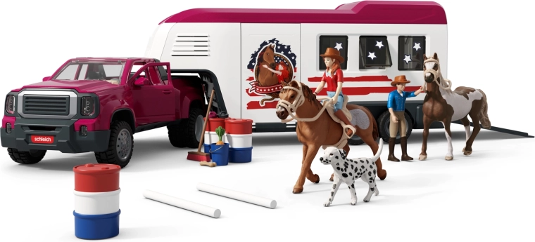 Schleich Horse Club Lakeside Auto mit Pferdeanhänger