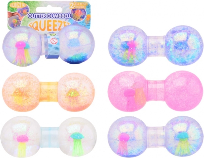 Antistress-Quetschhantel mit Glitzer