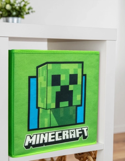 Minecraft Aufbewahrungsbox in Form eines Grass-Blocks