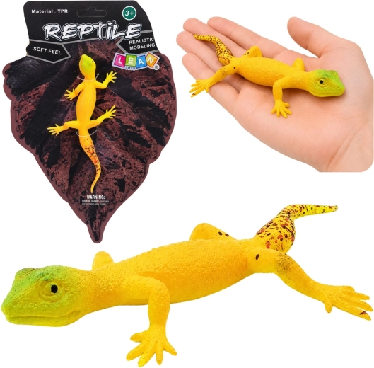 Gummifigur – realistischer Goldgecko 15,5 cm