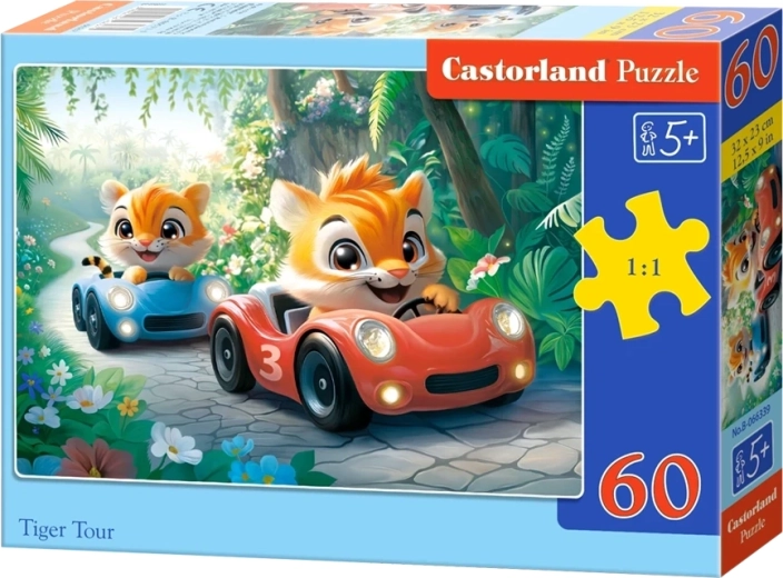 Castorland Puzzle Tiger-Rennen, 60 Teile