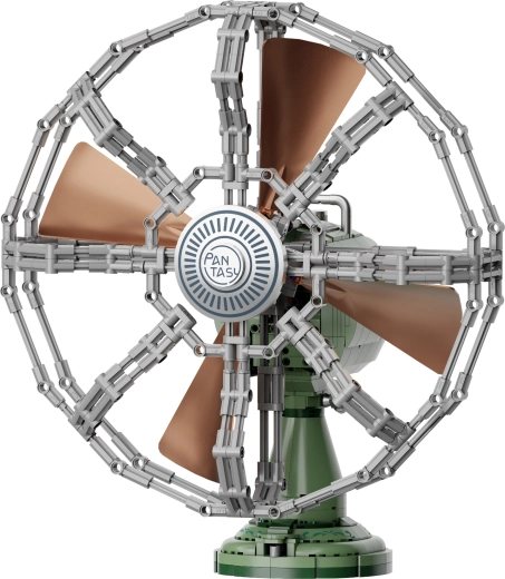 Funktionierende Drehung der Rotorblätter dank Motor