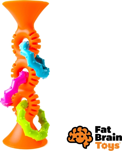 Fat Brain Rassel und Beißring pipSquiz Loops orange