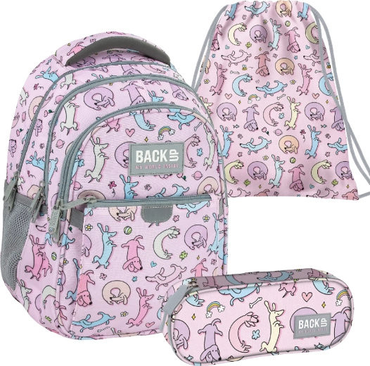 Schulset BackUP Cute Dogs 3-in-1 – Rucksack, Federmäppchen und Turnbeutel