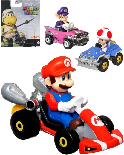 Mattel Hot Wheels Mario Kart Metallauto mit Figur – 1 Stück
