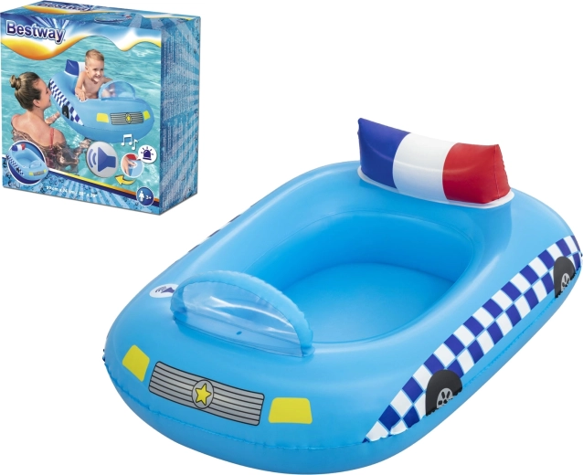 Aufblasbares Kinderboot im Polizeiauto-Design