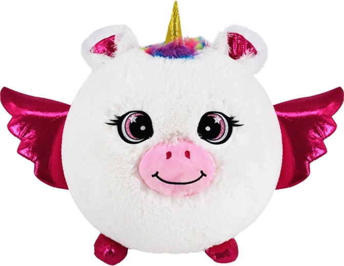 Aufblasbarer Plüsch-Freund Einhorn weiß 23 cm