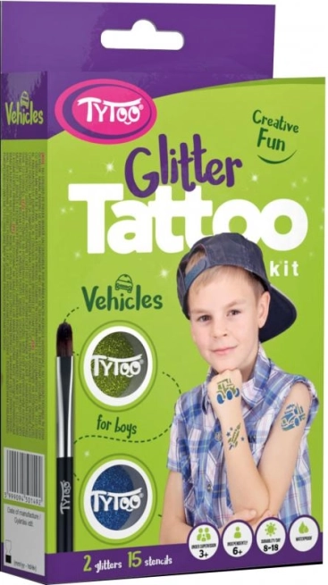 TyToo Glitzertattoo Verkehrsmittel