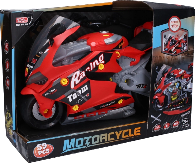 Schraubbares Motorrad mit Effekten und Dampffunktion, 46 cm