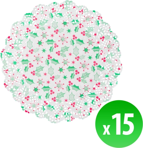 Weihnachtliches Papierplatzset unter dem Teller 21,5 cm – 1 Stück