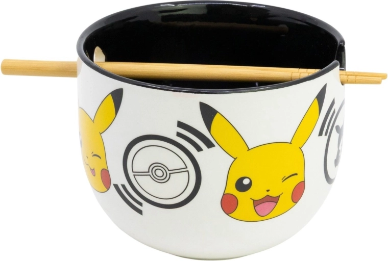 Pokémon Ramen-Schüssel mit Stäbchen Black Logos in Geschenkbox – 1 Stück