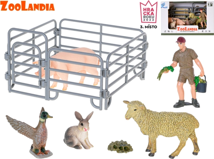 Zoolandia Set Schaf und Schwein mit Zubehör