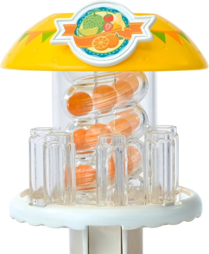 Spiralförmiger Orangenbehälter mit Auslöser