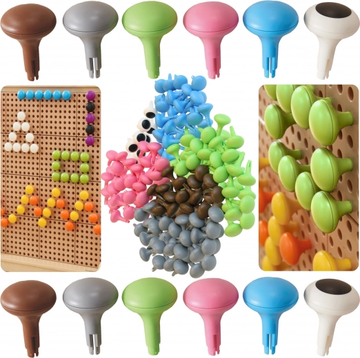 Masterkidz bunte Jumbo-Klammern für STEM-Board 128 Stk - 6 Farben