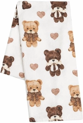 Baumwollwindel mit Aufdruck New Baby Bärchen mit Herzchen