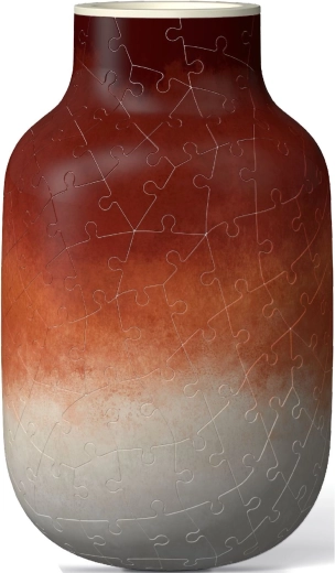 3D-Puzzle-Vase in Terrakotta-Tönen