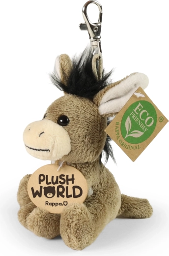 Plüsch-Schlüsselanhänger Esel 9 cm Eco-Friendly Plush World
