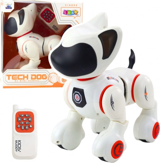 Interaktiver Roboterhund mit Fernbedienung – weiß/orange