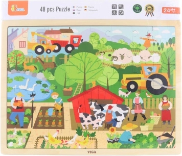 Holz-Puzzle Bauernhof 48 Teile