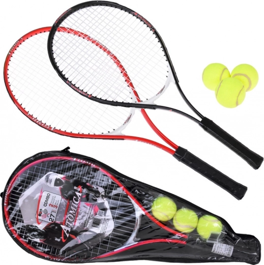Tennis-Set - 2 Schläger und 3 Bälle mit Hülle