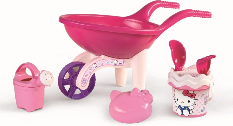 Androni große Schubkarre Hello Kitty mit Sandspielset