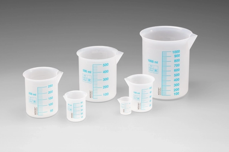 Wissner Messbecher-Set mit blauer Skala (6 Stk.)