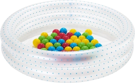 Aufblasbares Planschbecken mit Bällen 91 × 20 cm BESTWAY + 50 Bälle – Blau