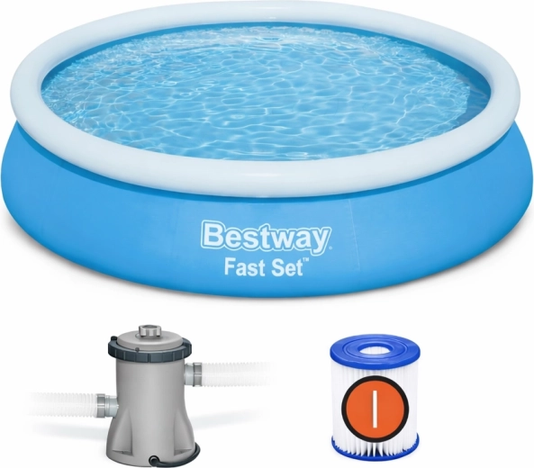 Selbstaufstellender Pool Bestway Fast Set 366 × 76 cm mit Filterpumpe