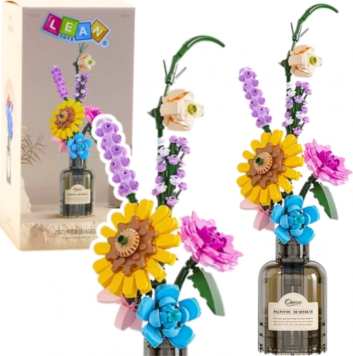 Konstruktionsklötze Bunter Blumenstrauß in Vase 387 Stk.