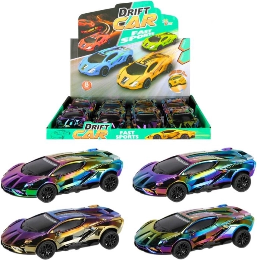 Drift-Rennauto mit Chamäleon-Effekt (Rückzieh-Antrieb)