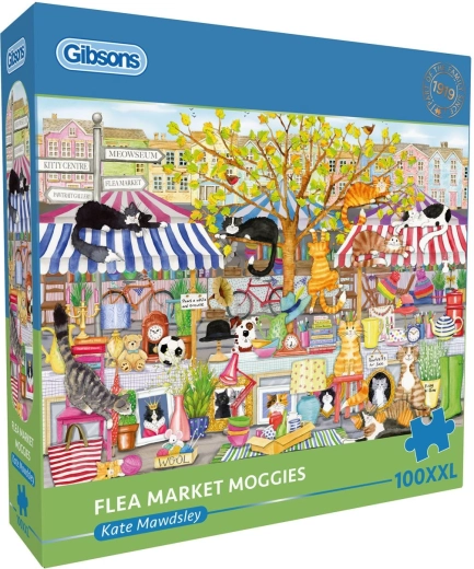 Gibsons Puzzle Katzen-Straßenmarkt XXL 100 Teile