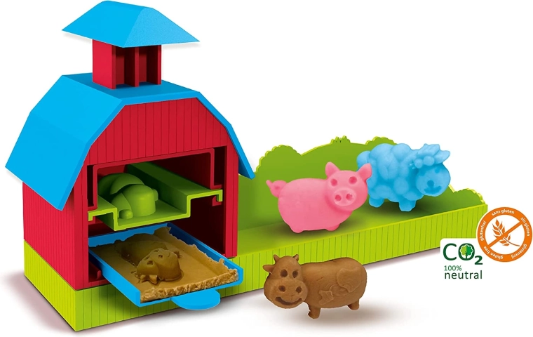 Bauernhoftiere auf Förmchen