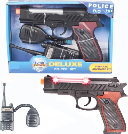 Sparkys Polizeipistole und Funkgerät