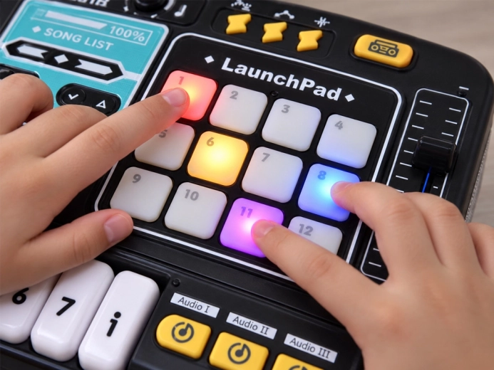 12 leuchtende LaunchPad-Pads