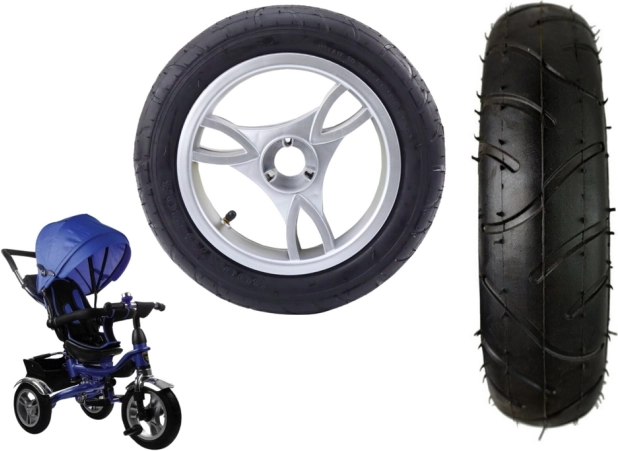Vorderes Kunststoffrad mit aufblasbarem Gummireifen PRO600