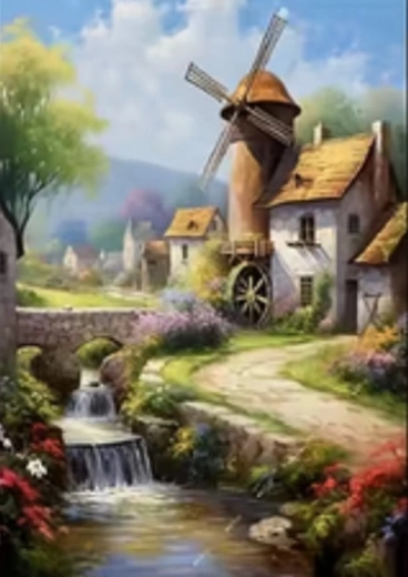 Norimpex Diamantmalerei Mühle 30 × 40 cm
