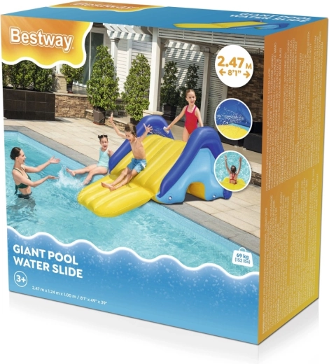 aufblasbare Poolrutsche BESTWAY 2,47 m mit Sprühdüsen