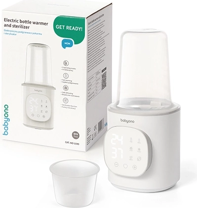 BabyOno Elektrischer Flaschenwärmer und Sterilisator 6-in-1 mit LED-Display