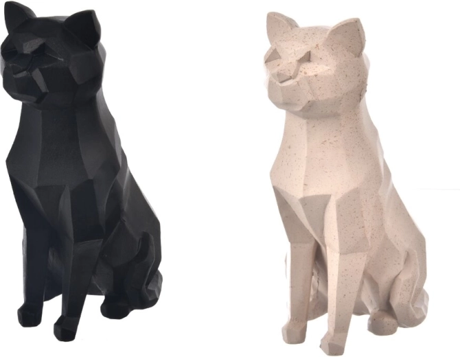 Katzendekoration GEO aus Polyresin