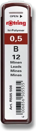 Ersatzminen für Druckbleistift 0,5 mm, 12 Stk.