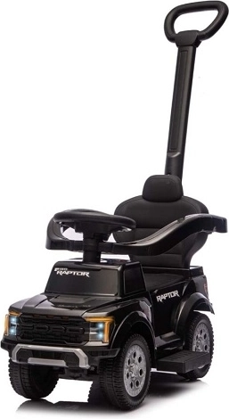 Rutschauto mit Schiebestange Ford F-150 3-in-1 Schwarz