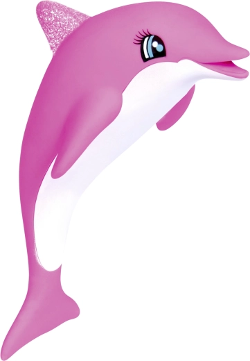 Niedlicher rosa Delfin als treuer Freund